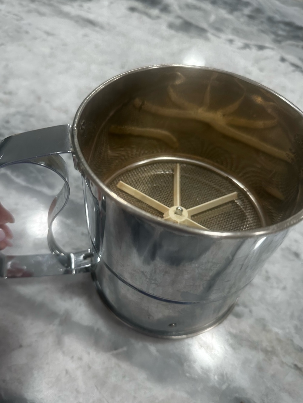 Vintage Androck Flour Sifter Multi Screen Farmhouse Metal Made in USA